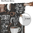thumbnail image 6 of Abstract Coffee Kitchen Curtains, Coffee Cup Coffee Beans Rustic Art Design Doodle Print Window Treatments for Living Room Bedroom Cafe Dining Room Drapes, 42x54 Inch, 6 of 6