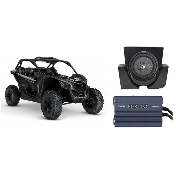 10" Shallow Kicker Subwoofer for Can-Am MAVERICK X3/X3 Max+Amp+Enclosure