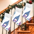 thumbnail image 6 of SKYSONIC Watercolor Cute Gnomes Christmas Stockings Personalized Large Christmas Stocking Cute Snowflake Stockings 18 Inch Xmas Stocking for Xmas Decorations and Holiday Family Party Decor Xmas Gifts, 6 of 7