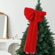 thumbnail image 5 of Decoración de lazo de terciopelo para árbol de Navidad 75cm | Adorno de cinta de felpa roja de gran tamaño | Decoración de pared para ventana colgante | Pliegue de memoria que no se desvanece, 5 of 6