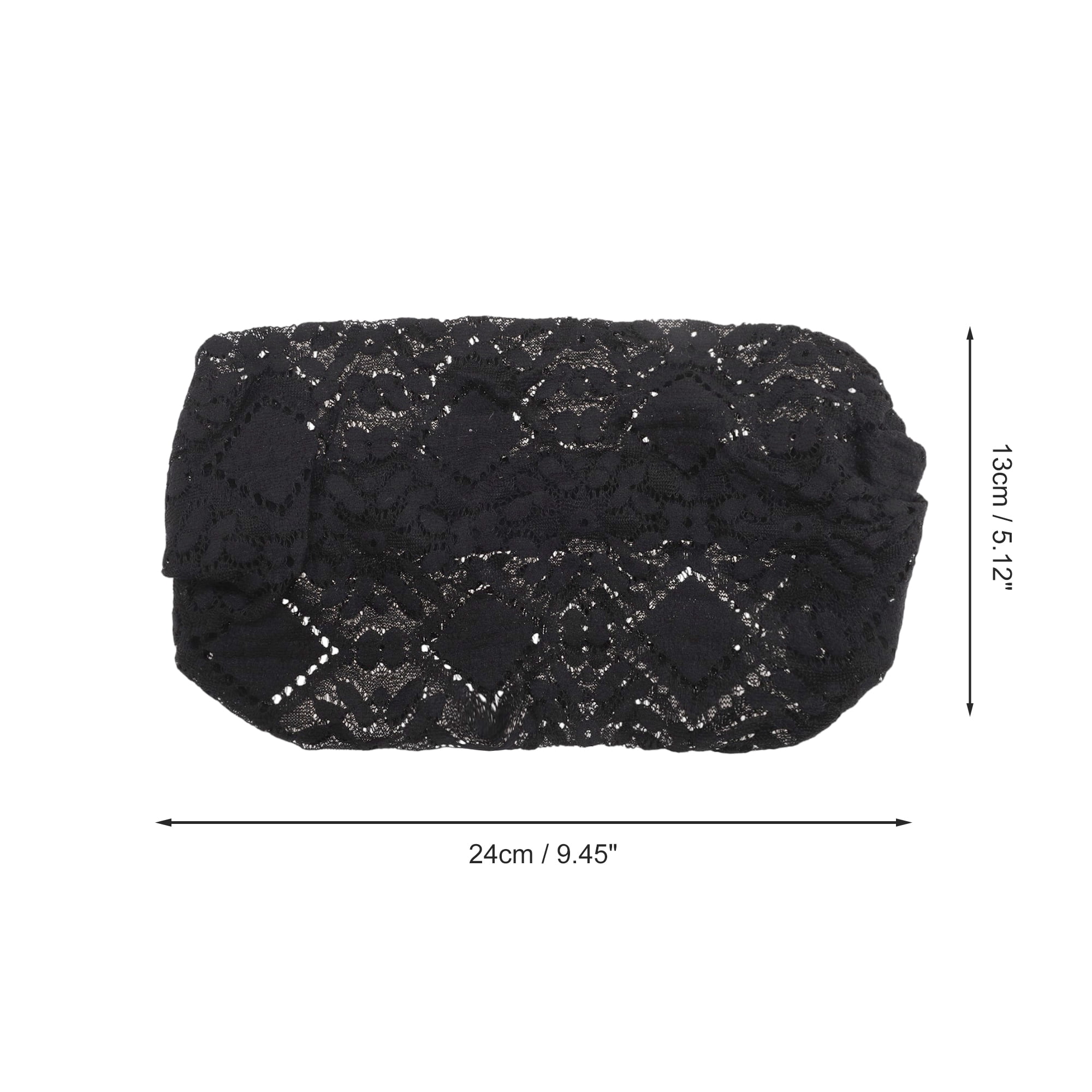 Unique Bargains 1pc Fashion Wide Headwrap 8.66"x5.12" Black