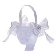 thumbnail image 2 of de , símbolo de amor, contenedor de dulces , cinta de encaje Suministros , Blanco Macarena Cesta floral de boda, 2 of 6
