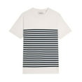 thumbnail image 1 of Lyle & Scott Mens Breton Stripe Linen Blend T-Shirt, 1 of 4