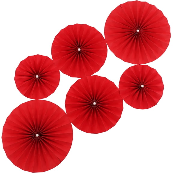 HOMEMAXS  12 Pcs Round Paper Fan Flower Party Decoration Office Baby