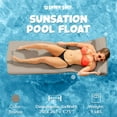 thumbnail image 2 of TRC Recreation Sunsation 1.75" Thick Foam Pool Float Lounger w/ Headrest, 2 Pack, Bronze, 2 of 12