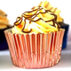 thumbnail image 4 of 500 piezas de envoltorios de aluminio para cupcakes, envoltorios para muffins, moldes para hornear para bodas, cumpleaños, baby showers, fiestas, 4 of 5