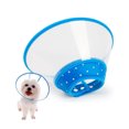 thumbnail image 1 of Clearance:Clear Medium Pet Cone E-Collar with Soft Edge for Medium Dogs & Cats, Blue, 1 of 5