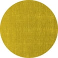 thumbnail image 1 of Ahgly Company Indoor Round Solid Yellow Modern Area Rugs, 5' Round, 1 of 4
