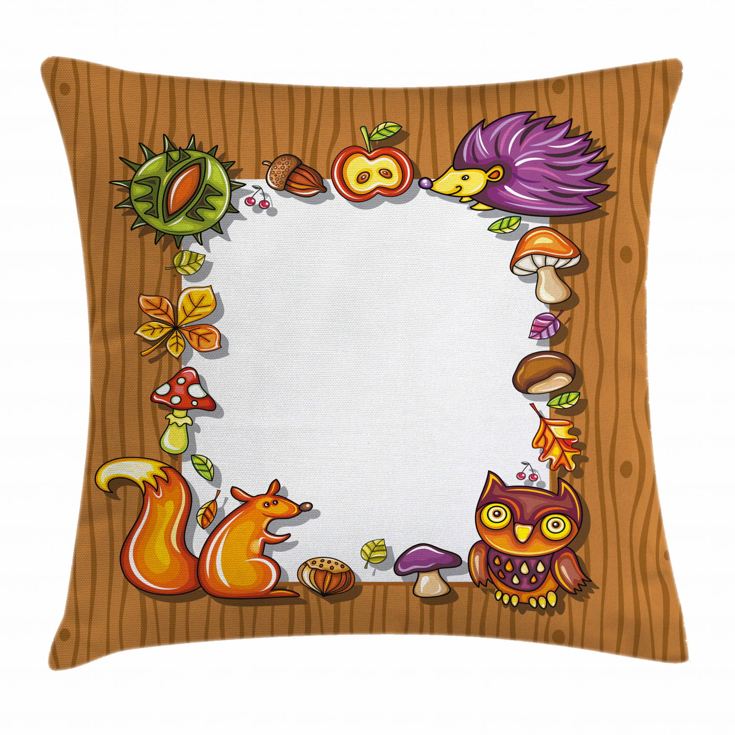 18x18 Multicolor The Hedgehog Gift Store Unicorn Rainbow Hedgehog Throw Pillow 