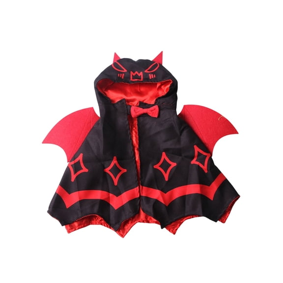 Pet Vampire Cloak Cape Set - Halloween Dog Cat with Hat Cosplay Apparel for Puppy Kitten(Black,L)