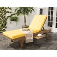 thumbnail image 2 of SAFAVIEH Newport Outdoor Patio Chaise Lounge Chair, Natural/Yellow, 2 of 10