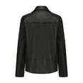 thumbnail image 6 of Faux Leather Jacket for Women Motorcycle Fashion Zip Up Coat Trendy Going Out Jackets Black L, 6 of 10