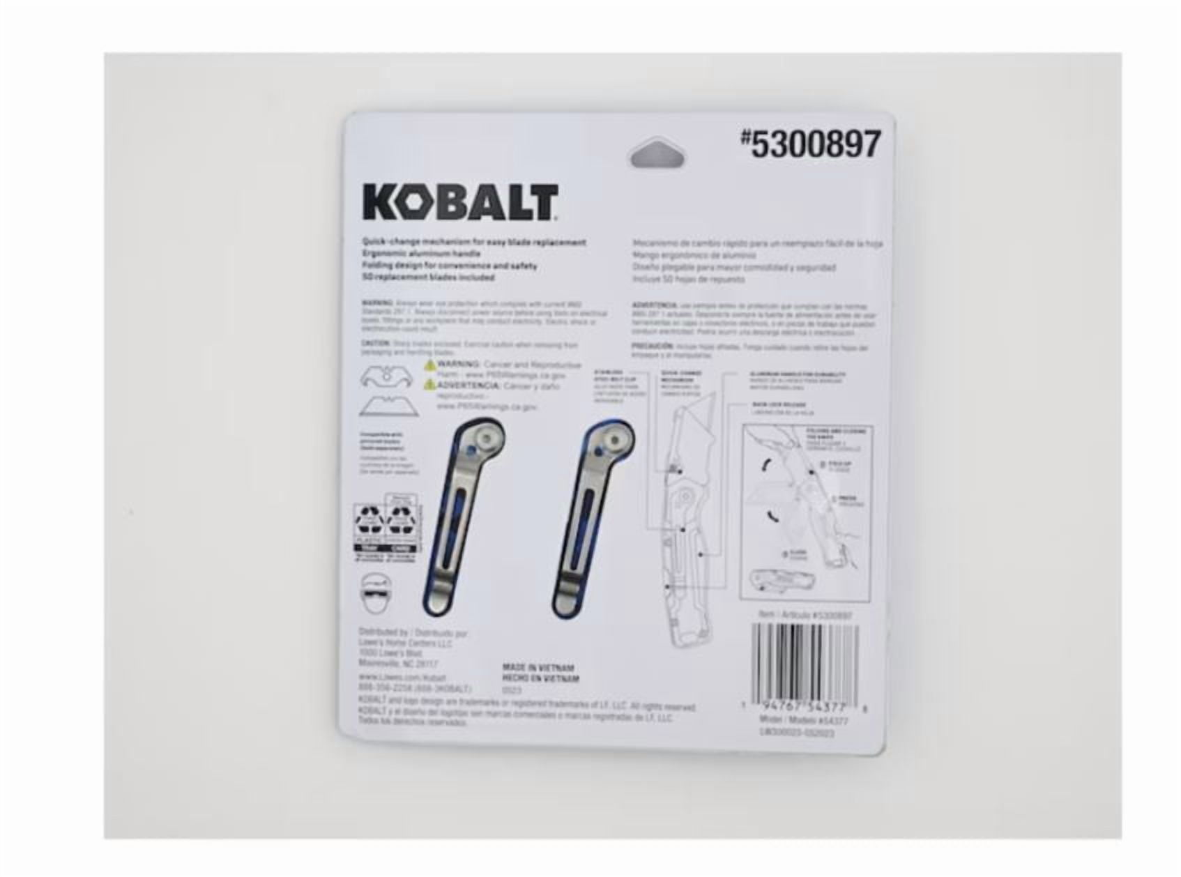 Kobalt 2-Pack Camo Lockback 3/4-in 50-Blade Folding Utility Knife