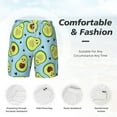 thumbnail image 4 of Kdxio Avocado And Hearts Print Men'S Swim Trunks With Compression Liner 7 Inch Inseam Quick Dry Swim Shorts, 4 of 7