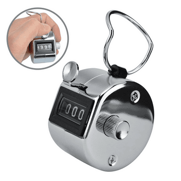 Hand Tally Counter, Handheld 4 Digit Lap Counter, Manual Mechanical Clicker