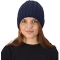thumbnail image 2 of Sherpa Fleece Lined Unisex Striped Knit Winter Beanie Hat Cap, 2 of 2