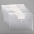 thumbnail image 2 of Apuakthei - Paquete de 20 sobres de plástico transparente para documentos, tamaño A4, con bolsillo para etiquetas y botón a presión para el hogar, el trabajo y la oficina, número de artículos: 10, 2 of 5