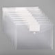 thumbnail image 2 of Apuakthei - Paquete de 20 sobres de plástico transparente para documentos, tamaño A4, con bolsillo para etiquetas y botón a presión para el hogar, el trabajo y la oficina, número de artículos: 10, 2 of 5