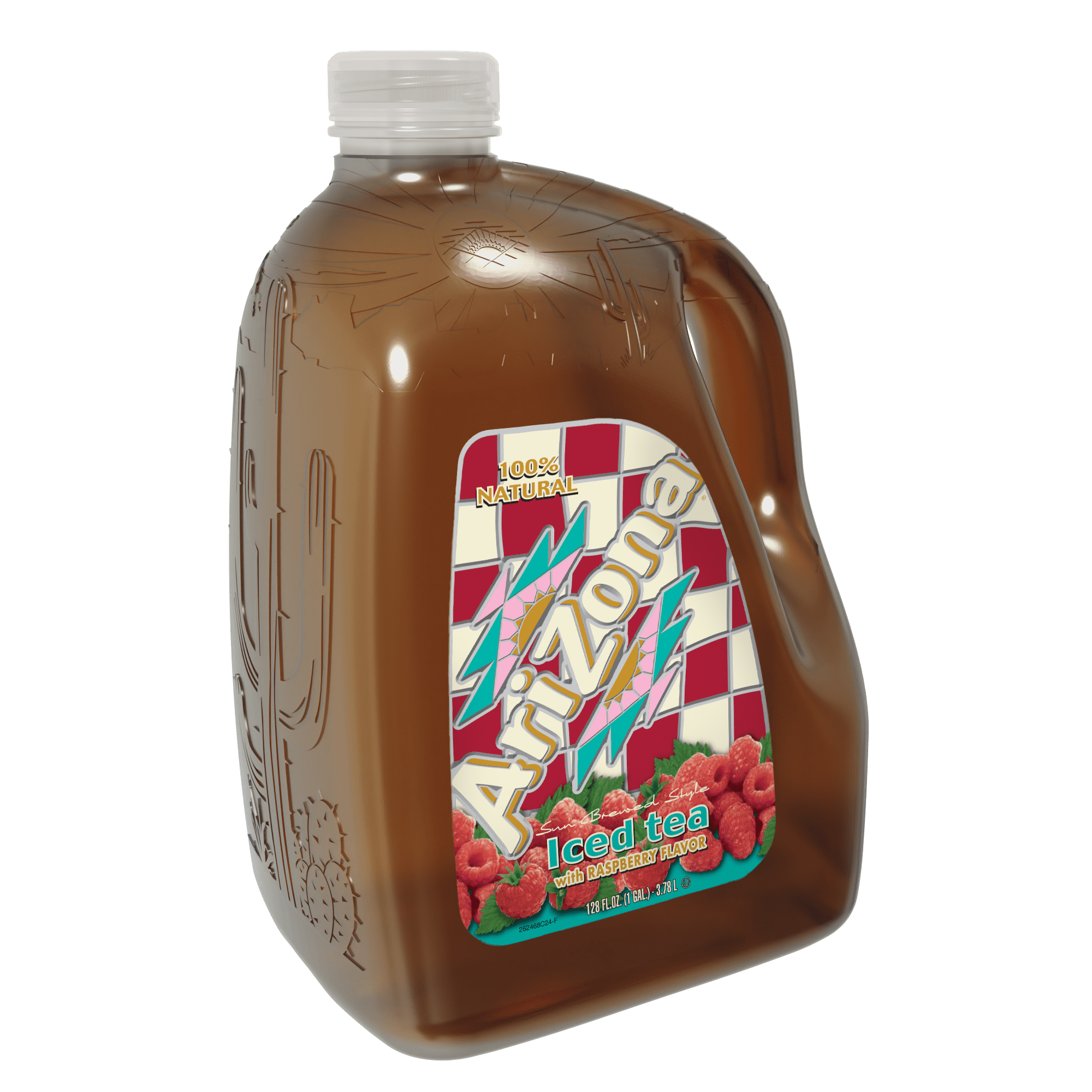 AriZona Sun Brewed Style Iced Tea with Raspberry Flavor 128 fl oz