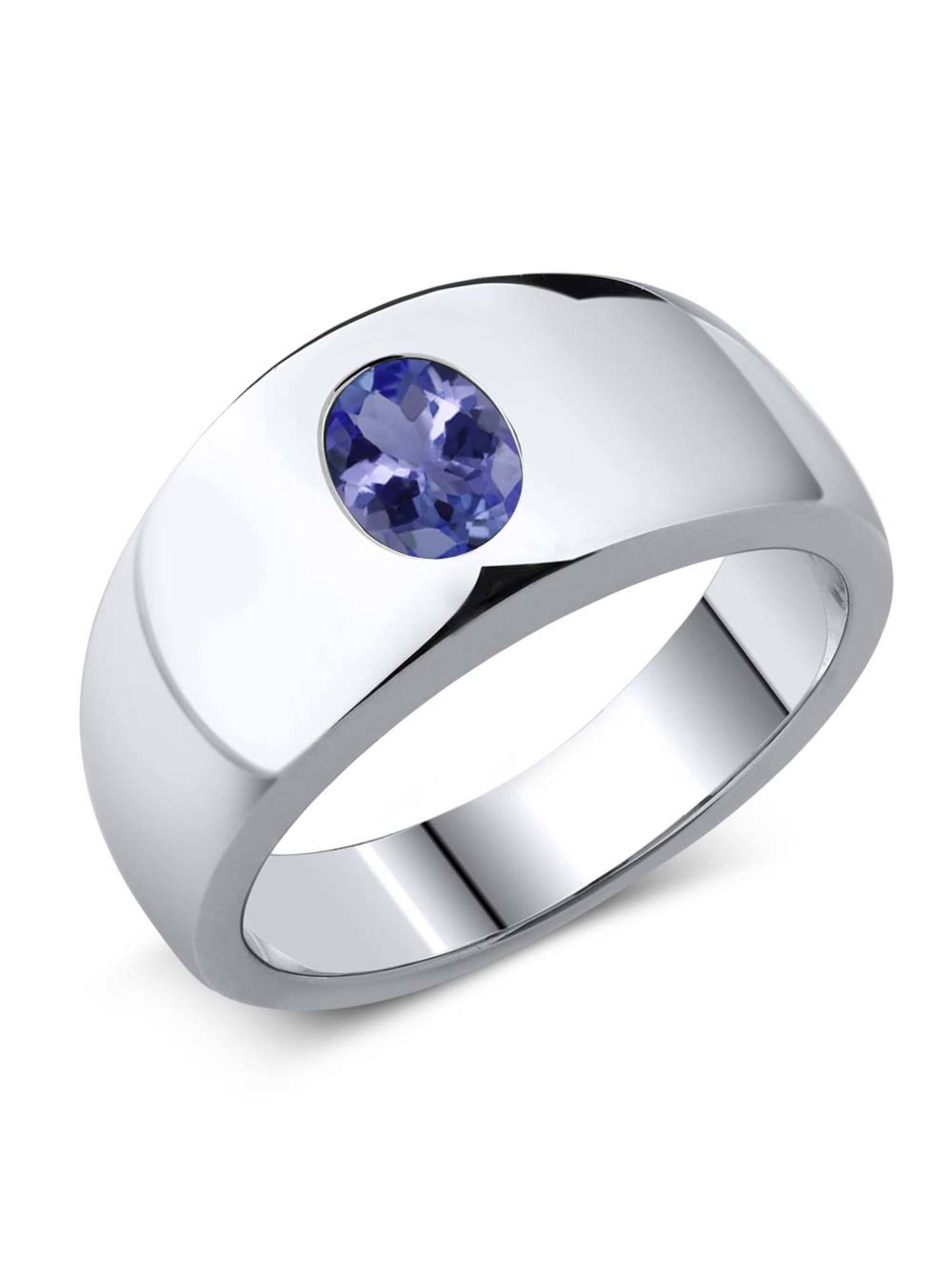 1.20 Carat Natural Blue Tanzanite 925 Sterling Silver Oval Shape Women's Ring 1.20 Carat Natural Blue Tanzanite 925 Sterling Silver Oval Shape Women's Ring