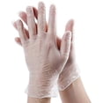 thumbnail image 3 of Med PRIDE Medical Vinyl Examination Gloves (Large, 100-Count) Latex Free Rubber | Disposable, Ultra-Strong, Clear | Fluid, Blood, Exam, Healthcare, Food Handling Use | No Powder, 3 of 4