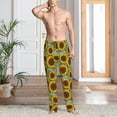 thumbnail image 2 of Pofeuu Sunflowers Print Men's Pajama Pants, Soft Lounge Pajama Pants with big pockets for Men Plaid Pj Bottoms-X-Large, 2 of 6