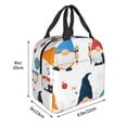 thumbnail image 3 of Easygdp School Cute Gnomes Bolsa Térmica Premium - Tela Oxford Impermeable, Gran Capacidad, Bolsillo Frontal, Unisex para Trabajo, Escuela, Actividades al Aire Libre y Picnics, 3 of 8