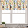 thumbnail image 3 of Ambesonne Retro Valance & Curtain, Flowers Leaves Circles Plot, 55"x30", White Multicolor, 3 of 7