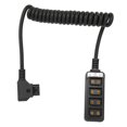 thumbnail image 3 of Adaptateur de Robinet D, Robinet D Mâle à 4 Ports Dtap Femelle Splitter Noir Facile à Utiliser l'Alimentation Empêche la Rupture pour les Caméras Rouges, 3 of 8