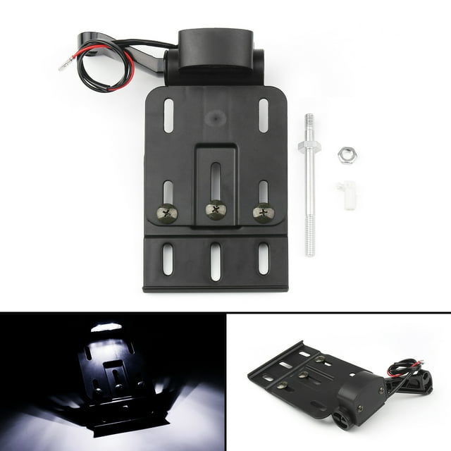 LED Light Black Side Mount License Plate For Harley Sportster 1200 XL1200L 06-11