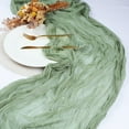 thumbnail image 6 of Bxaolu Table Runner Cheesecloth 158 Inch 13 FT Rustic Boho Cheese Cloth Table Runner for Wedding Bridal Shower Sheer Gauze Centerpiece Spring Summer Home Decorations(6Pack,Green), 6 of 9