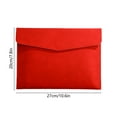 thumbnail image 3 of Artificial Leather A5 File Folder, Document Holder Filing Organizer for 100 Sheets, Portfolio Envelope Folder Case with Snap Closure for Letter Receipt(Red), 3 of 6