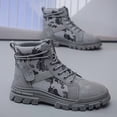 thumbnail image 6 of Men's Trendy Slip-Resistant Casual Sneakers - Mid-Top PU Upper with Zipper Closure, Breathable Fabric Lining & EVA Cushion, Durable PVC Sole - All-Season Urban Streetwear Shoes for Daily Wear, 6 of 9