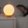 thumbnail image 3 of Labymos Night Light Desktop Decor Night Lamp Table Lamp with Wood Base 3 Light Colors, 3 of 8