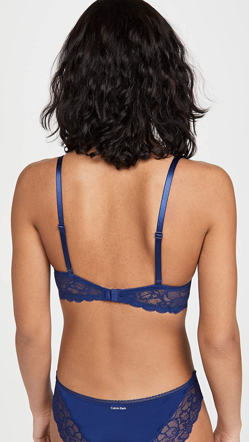 Buy Calvin Klein Underwear Women's Seductive Comfort Lace Lift Demi Bra,  Space Blue 500, 36D at