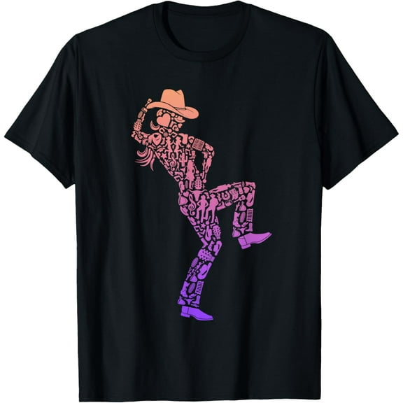 Line Dancing Country-Western Dance Women Girls Line Dancer T-Shirt