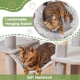 thumbnail image 4 of Árbol para Gatos Taoqimiao MS042W 168 cm con Postes para Rascar y Hamaca, 4 of 8