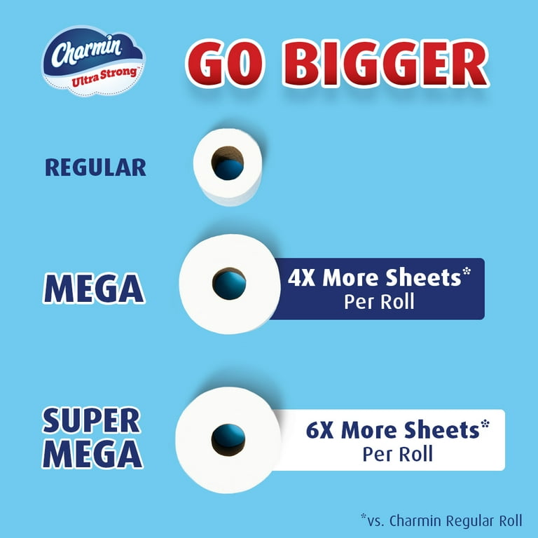 Charmin Ultra Strong Super Mega Roll Toilet Paper, 18 rolls - Baker's
