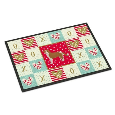 Carolines Treasures CK5854MAT Kromfohrlander Love Door Mat Indoor Rug or Outdoor Welcome Mat 18x27 Doormat 27"L x 18"W