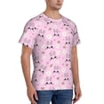 thumbnail image 2 of Vsdgher Rabbit Face Print Men's Dry Fit Mesh Athletic Shirts Moisture Wicking Tennis T-Shirt Tops, 2 of 9