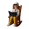 thumbnail image 3 of Halloween Savings Halloween Animatronic Rocking Chair Skeleton Decor Motion Activated Spooky Grim Skull Figure with Glowing Red Eyes Creepy Laughter Rocking Motion Halloween Decor indoor Outdoor, 3 of 7