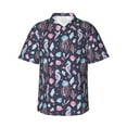 thumbnail image 2 of Picia Watercolor Marine Animals Gentle Cotton Regular Fit Short Sleeve Casual Hawaiian Shirt for Men-X-Large, 2 of 9