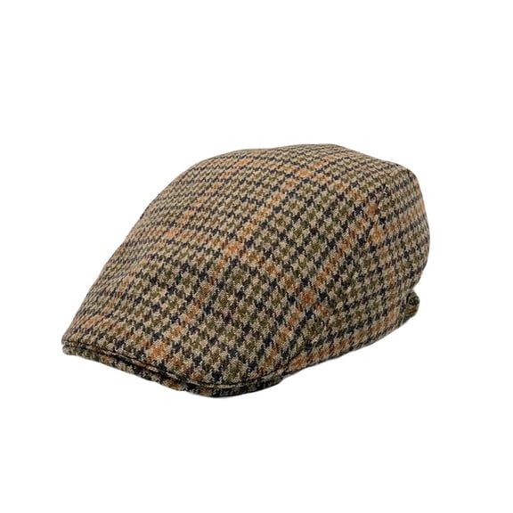 WITHMOONS Houndstooth Plaid Check Pattern Newsboy Hat Wool Adjustable Flat Cap LD31461 (Beige)