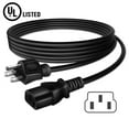 thumbnail image 2 of Aprelco 6ft/1.8m UL Listed AC IN Power Cord Cable Outlet Plug Lead Compatible with Panasonic VIERA TC-P65VT25 TC-P58VT25 TC-P54VT25 TC-P50VT25 TC-P54G25 TC-P50G25 TC-P46G25 TC-P42G25 TC-P50VT20, 2 of 5