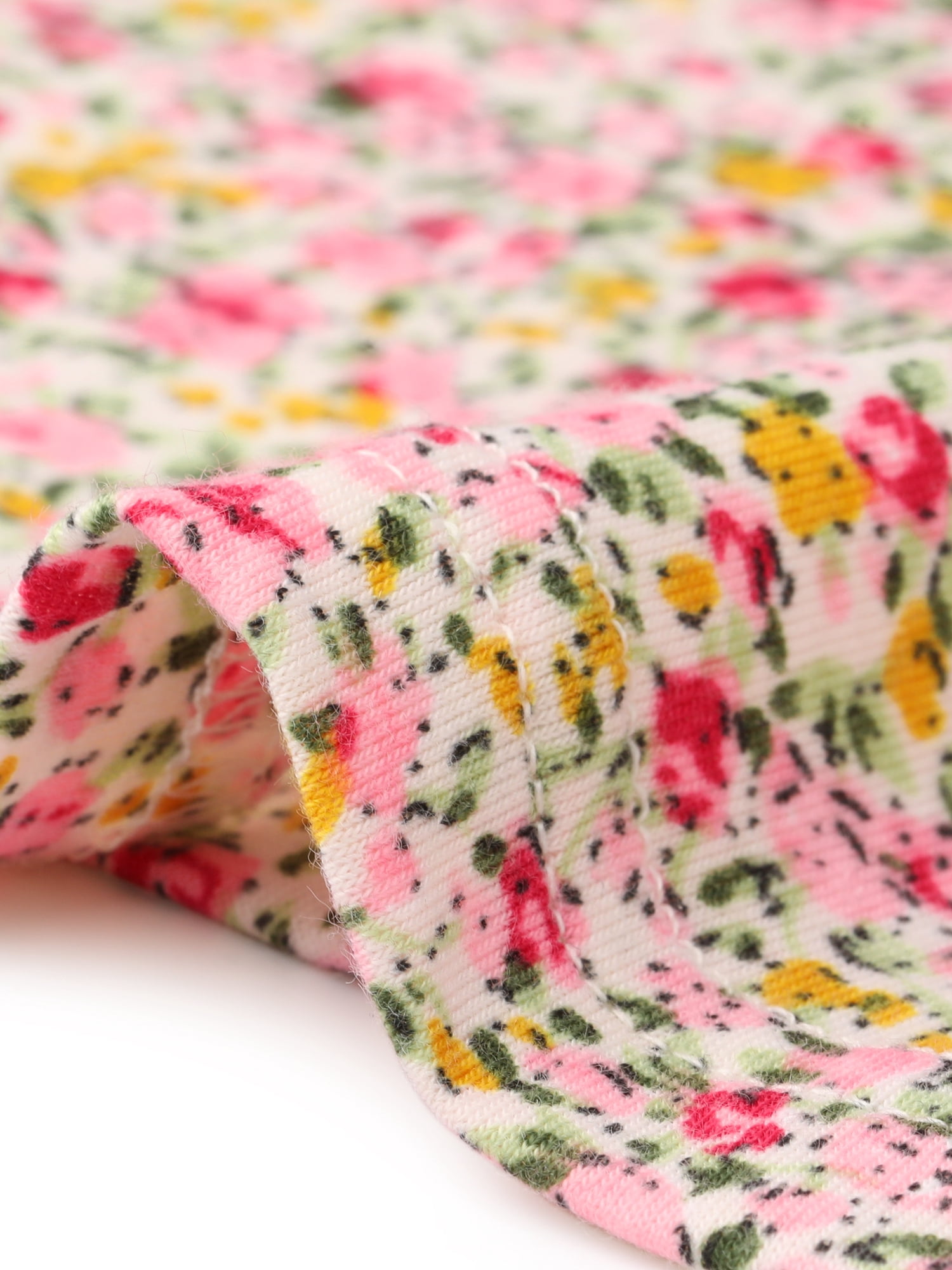 Women's Plus Short Sleeve Pleated T-Shirts Notched V Neck Floral Tops 2X Pink