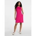 thumbnail image 2 of Time and Tru Women’s Sleeveless Knit Swing Dress, Sizes XS-XXXL, 2 of 5