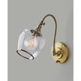 thumbnail image 3 of Adesso Bradford Wall Lamp, Antique Brass, Clear Glass w. Metal Rim Shade, 3 of 3