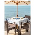 thumbnail image 3 of Outdoor Tablecloth with Umbrella Hole for Patio/Picnic/Party/Camping, Blue Butterflies Flowers Waterproof Table Cloth Square Cover Washable, Spring Watercolor Botanical Floral (60"x 60"), 3 of 9