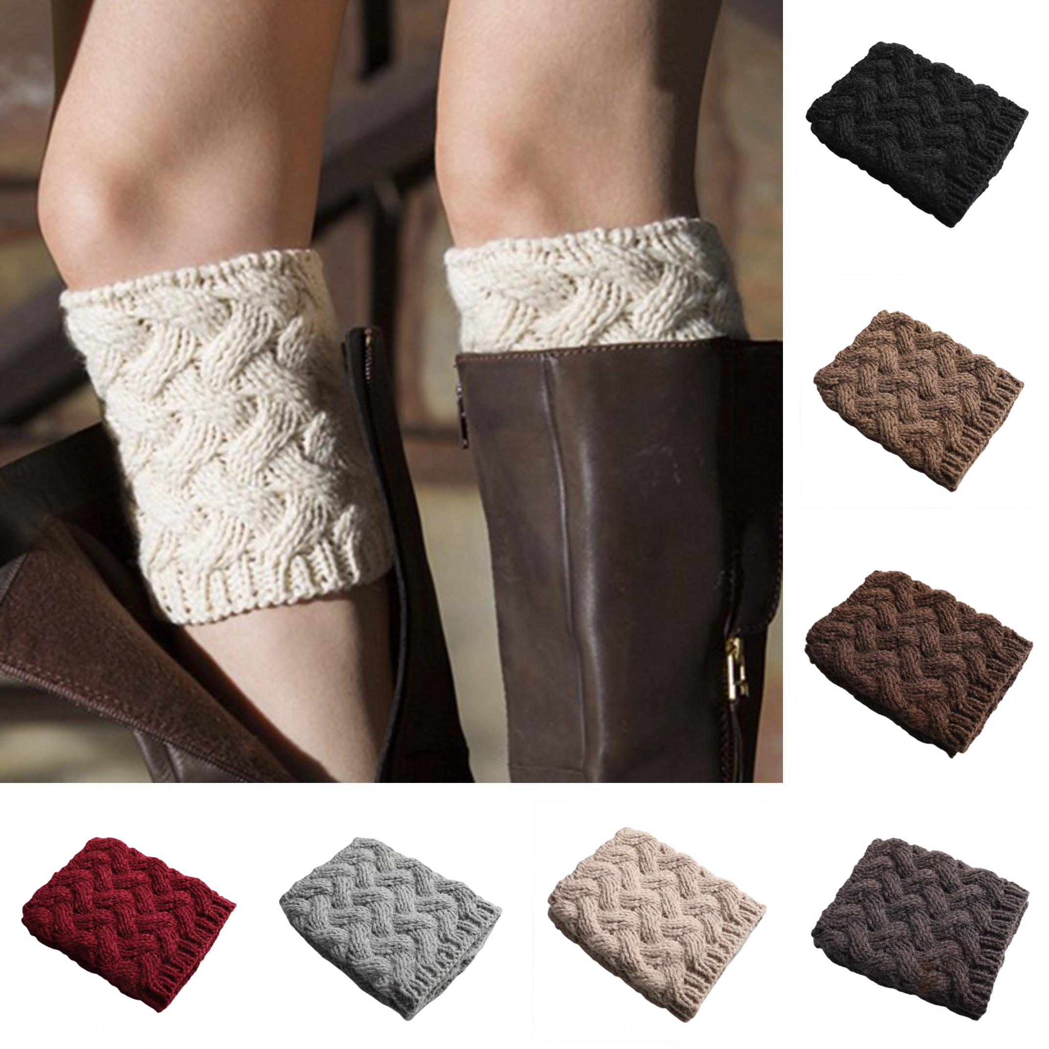 Visland Women Leg Warmers, Fashion Casual Solid Color Flower Pattern Thickened Soft Skin