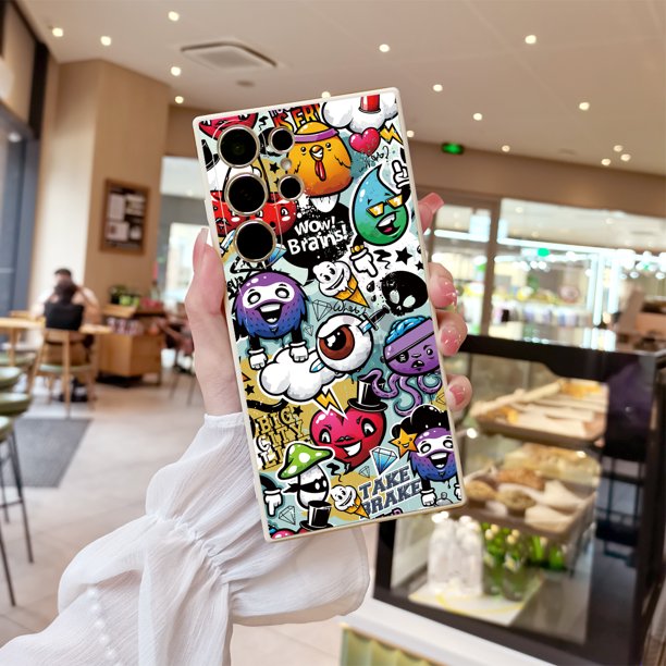 Agregue un toque de creatividad a su iPhone con esta carcasa de teléfono antigolpes de goma TPU con estampado de dibujos animados